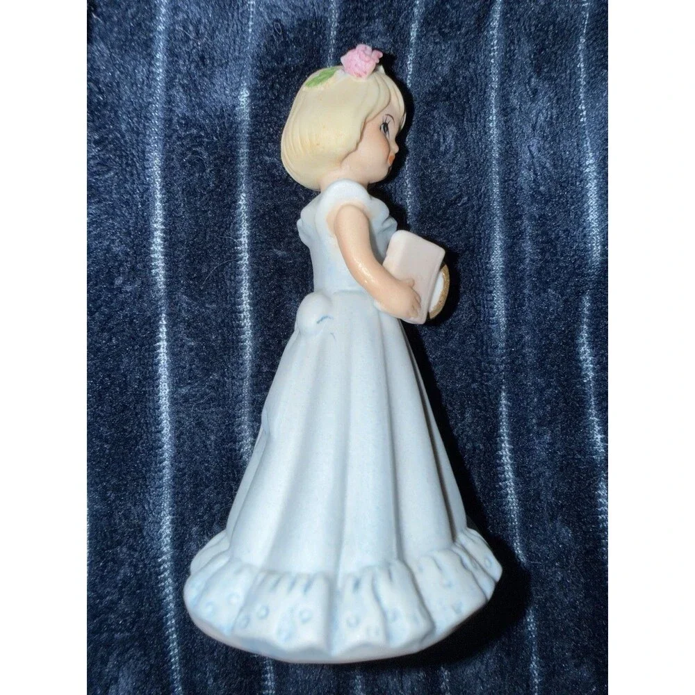1981 Vintage Enesco Porcelain Growing Up Birthday Girl Figurine - Age 6